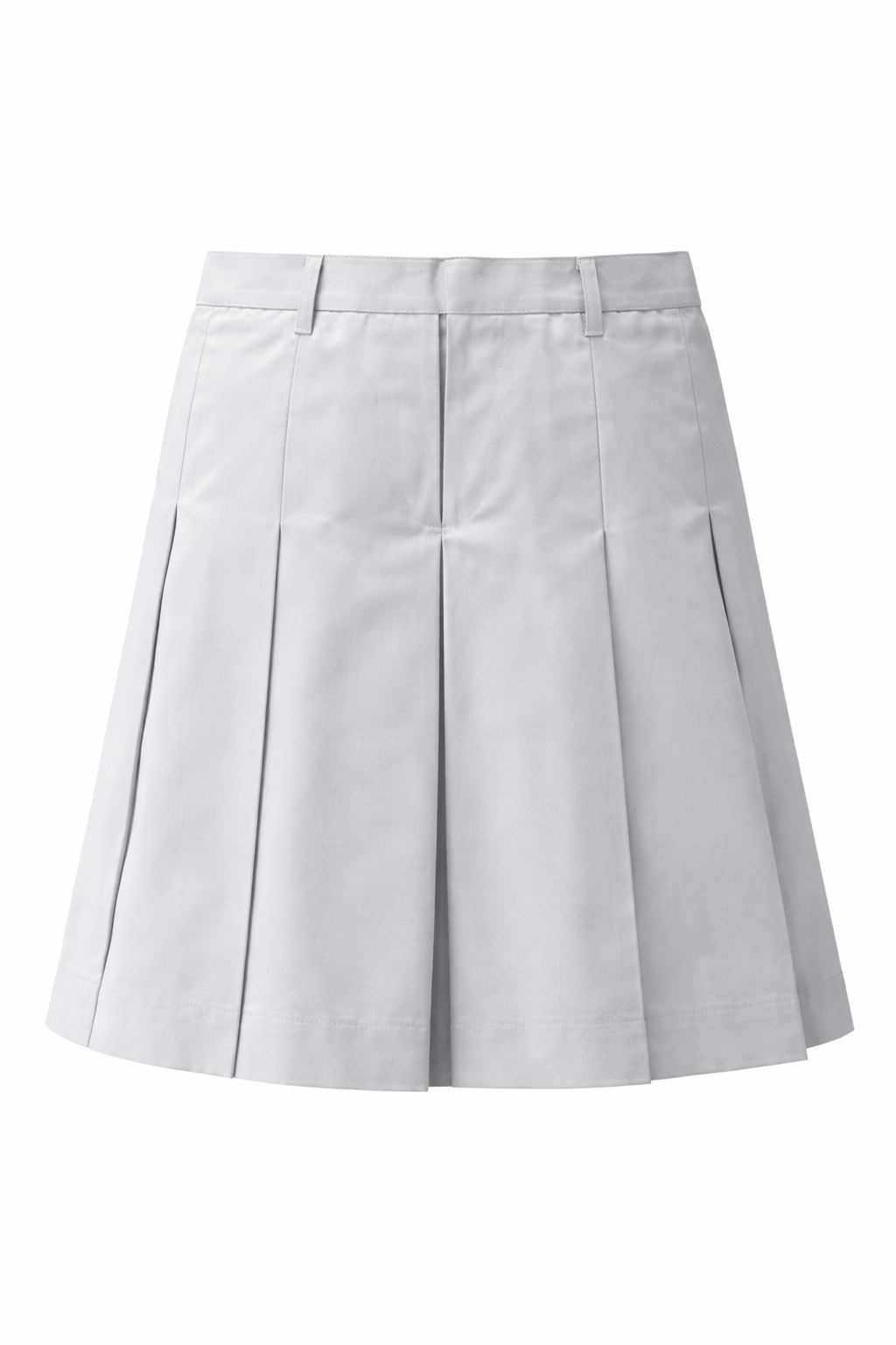 BOX PLEATED LIGHT GREY SKIRT